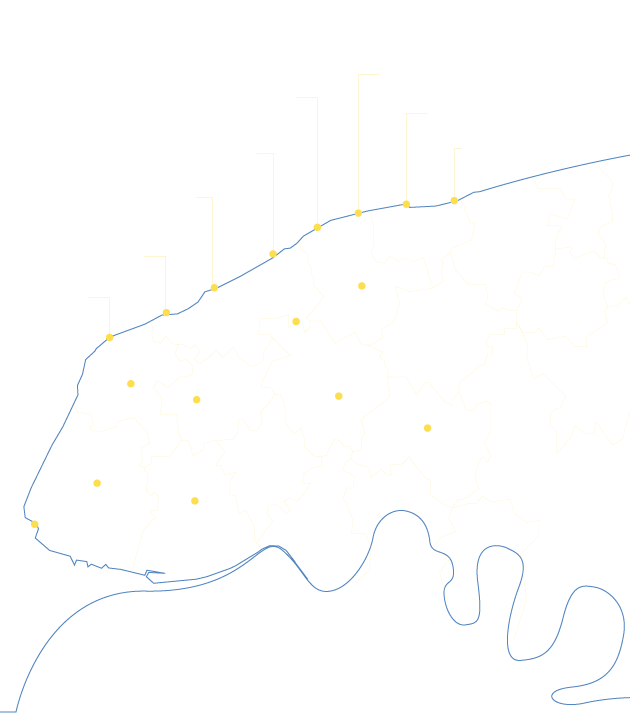 Map of towns - Breard Invest Immobilier's intervention zone in Normandy.